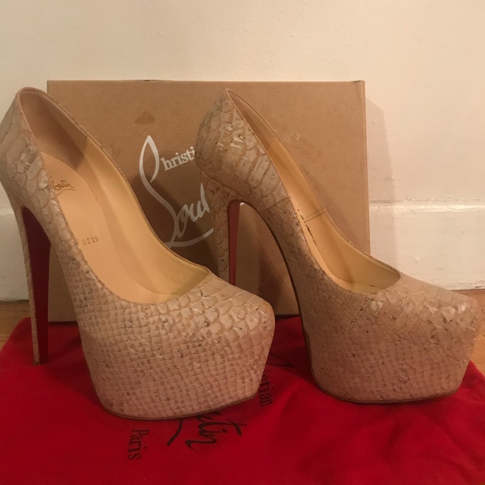 Christian Louboutin Daffodile Snake Skin